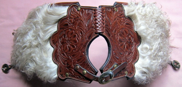 Angora Pommel Bags - Hand Tooled