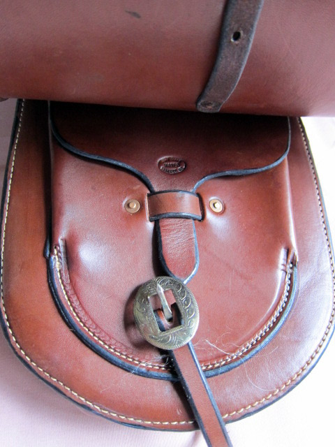 Angora Pommel Bags - Flap Covered Pocket on left side