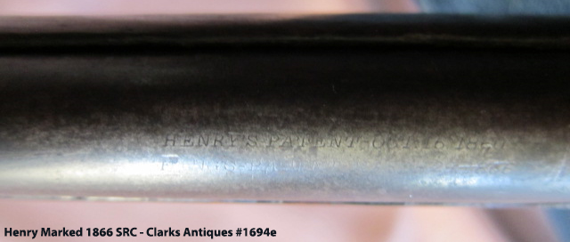 Henry Marked 1866 Winchester SRC- Henry Barrel Address