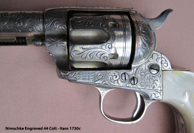 Nimschke Engraved Colt SAA - Left Side Cylinder Engraving