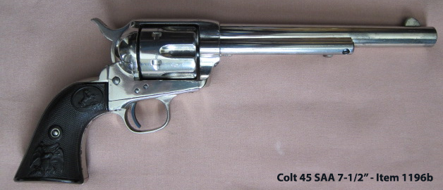 Colt 45 SAA Nickel - Right Side 