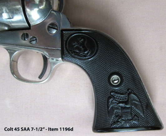 Colt 45 SAA Nickel - Left Grip