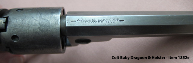 Colt Baby Dragoon & Holster - Barrel Address