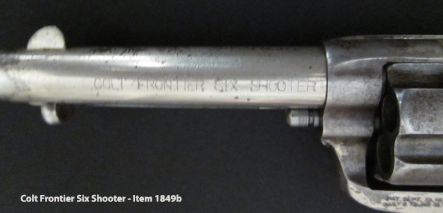 Colt Frontier Six Shooter - Marking
