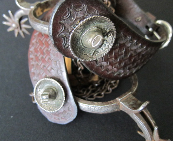 California Style Spurs - Silver Conchos